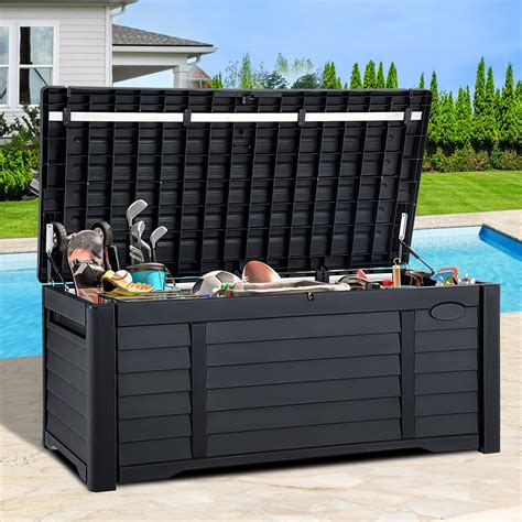 exterior lockable waterproof steel box|outdoor storage chest waterproof lockable.